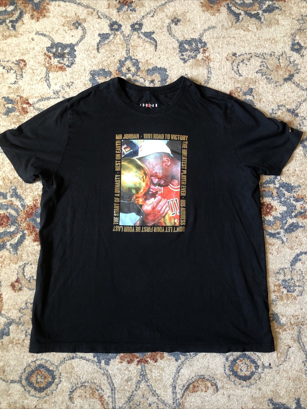 Air Jordan Jump Man 1991 Road To Victory Short Sleeve T Shirt Size 2XL